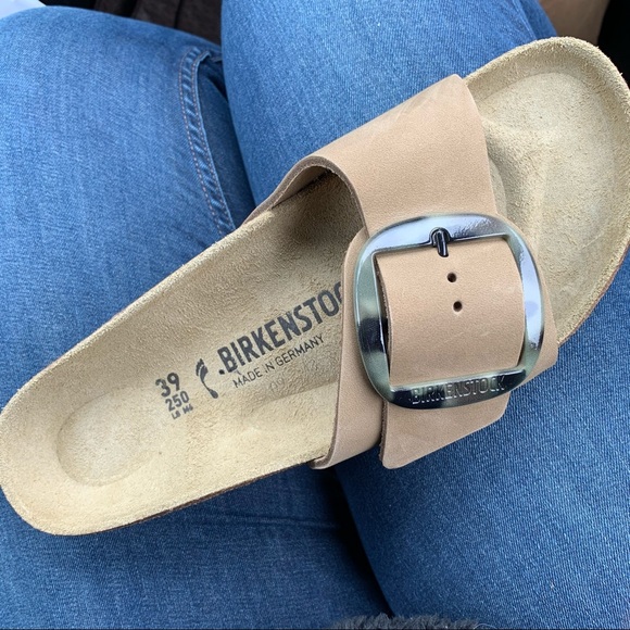 birkenstock big buckle tan